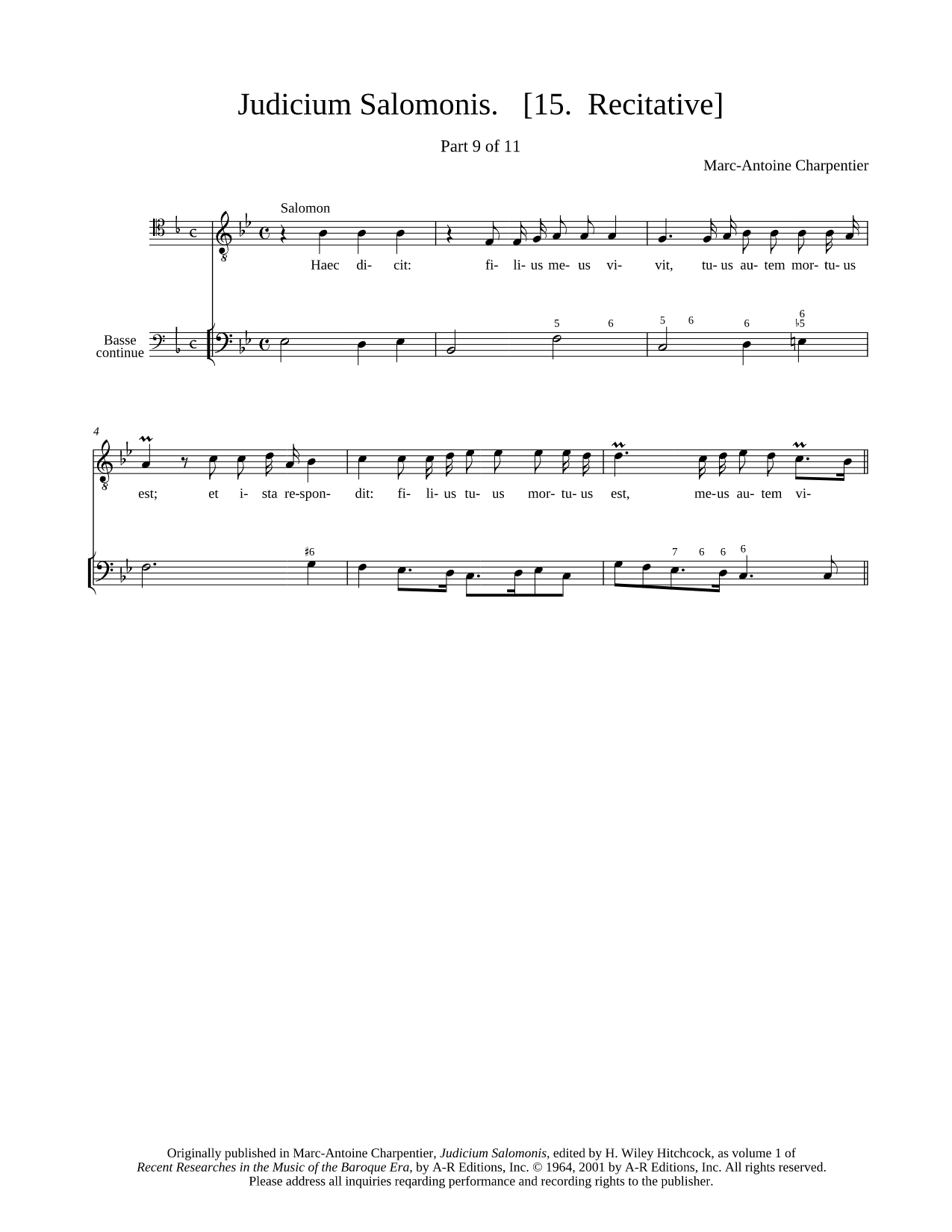Judicium Salomonis. [15. Recitative]