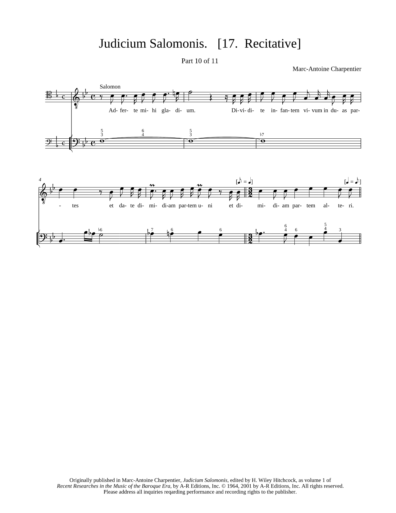 Judicium Salomonis. [17. Recitative]