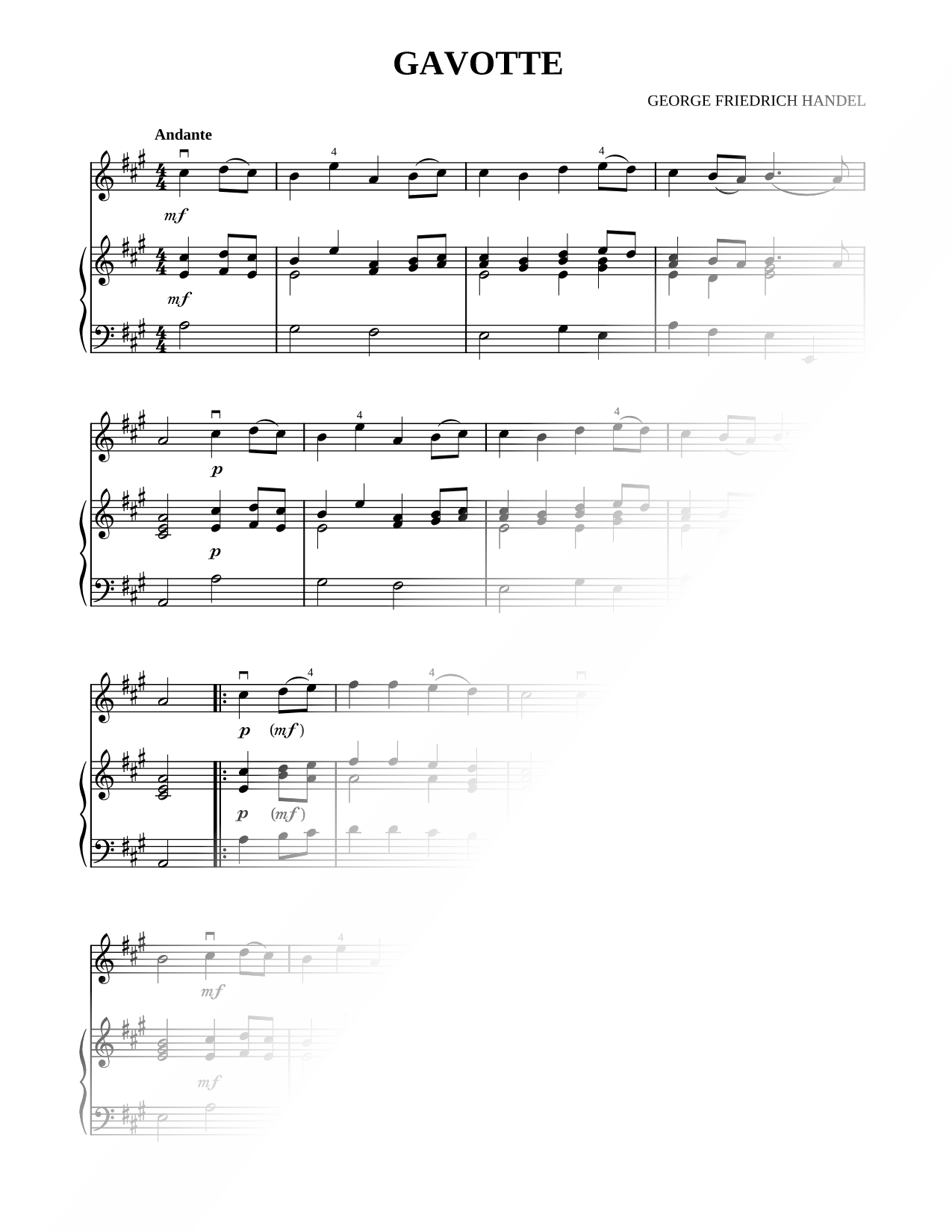Gavotte - Violin & Piano