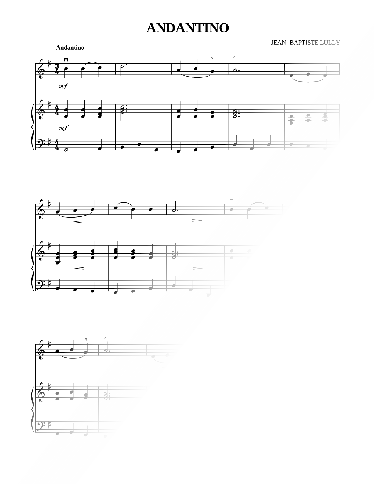 Andantino - Violin & Piano