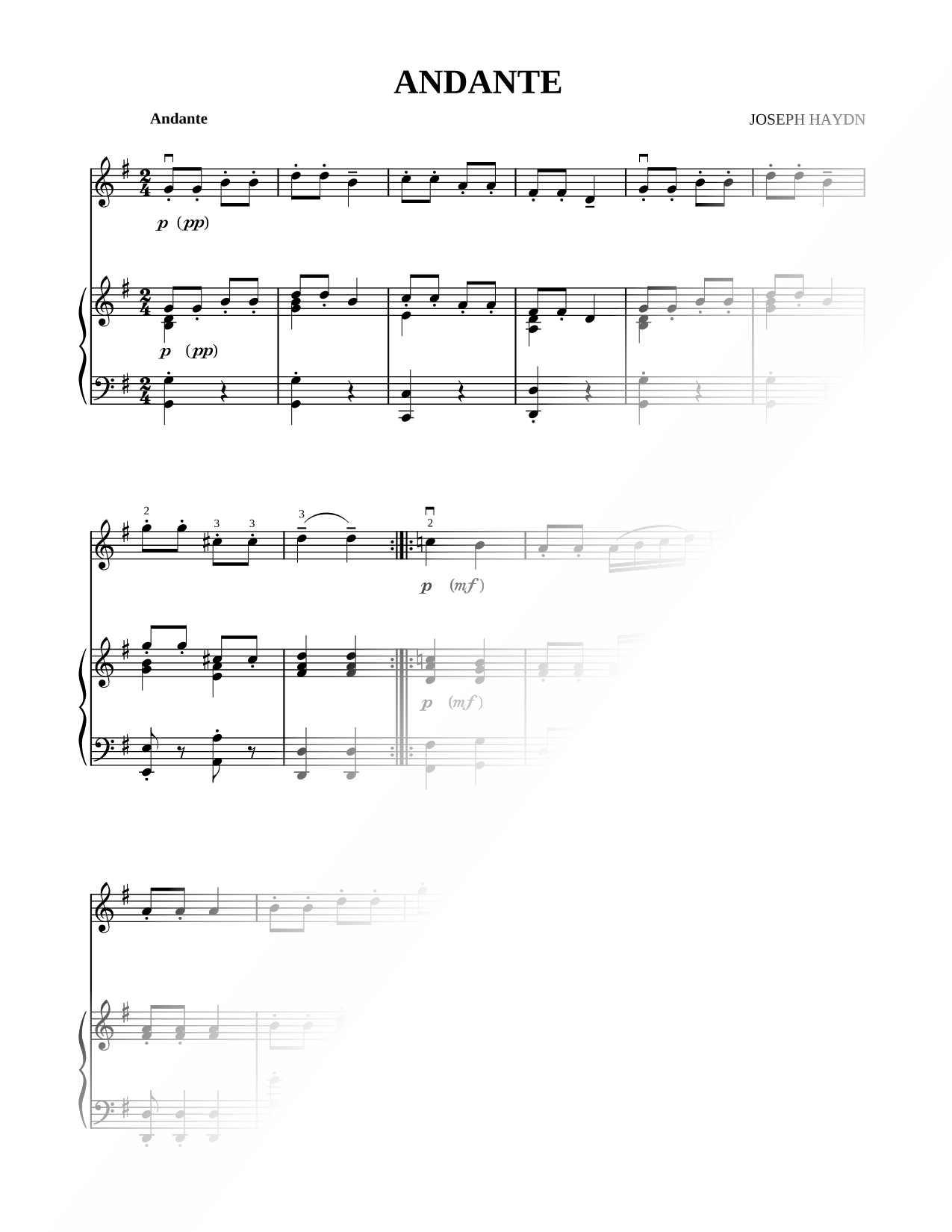Andante from Surprise Symphony