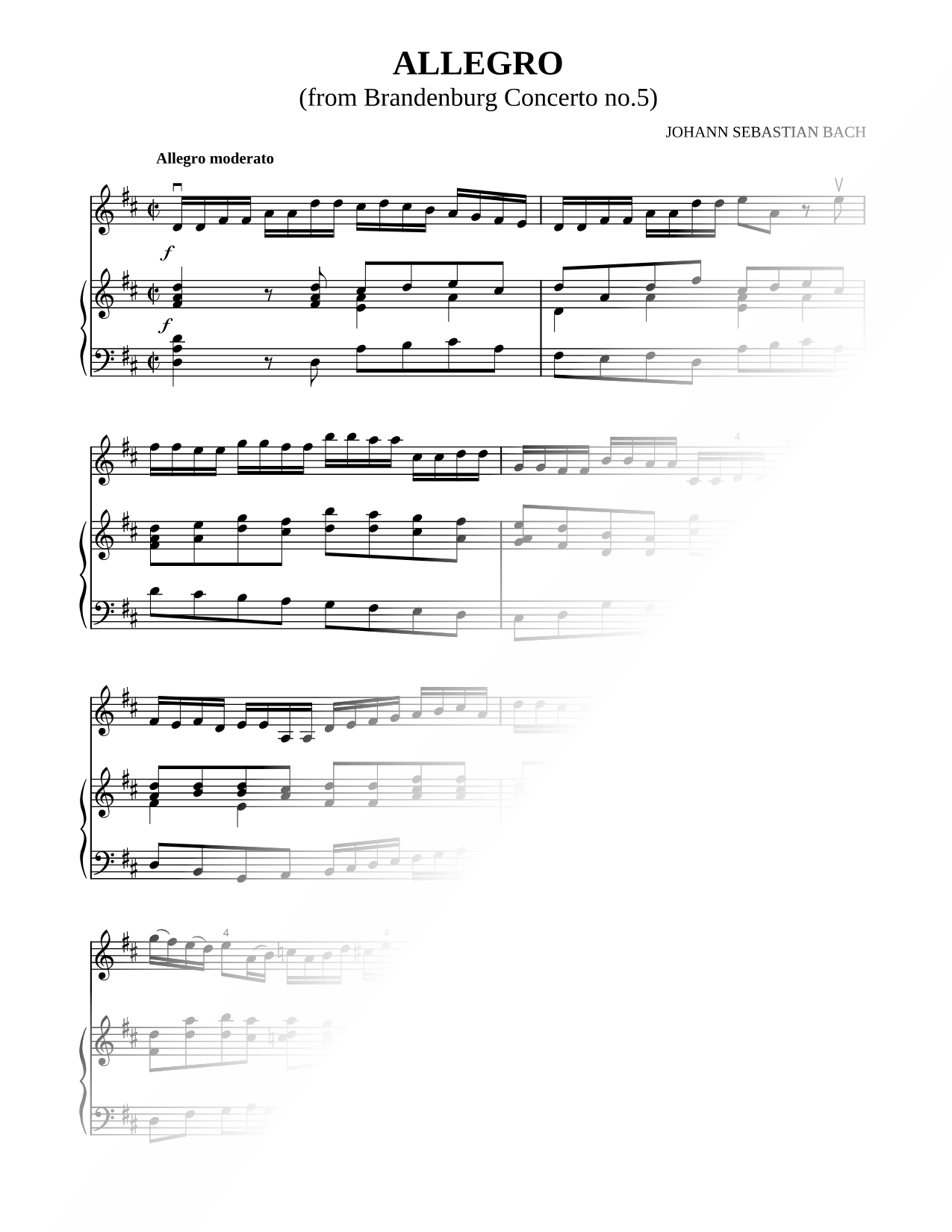 Allegro from Brandenburg Concerto No. 5