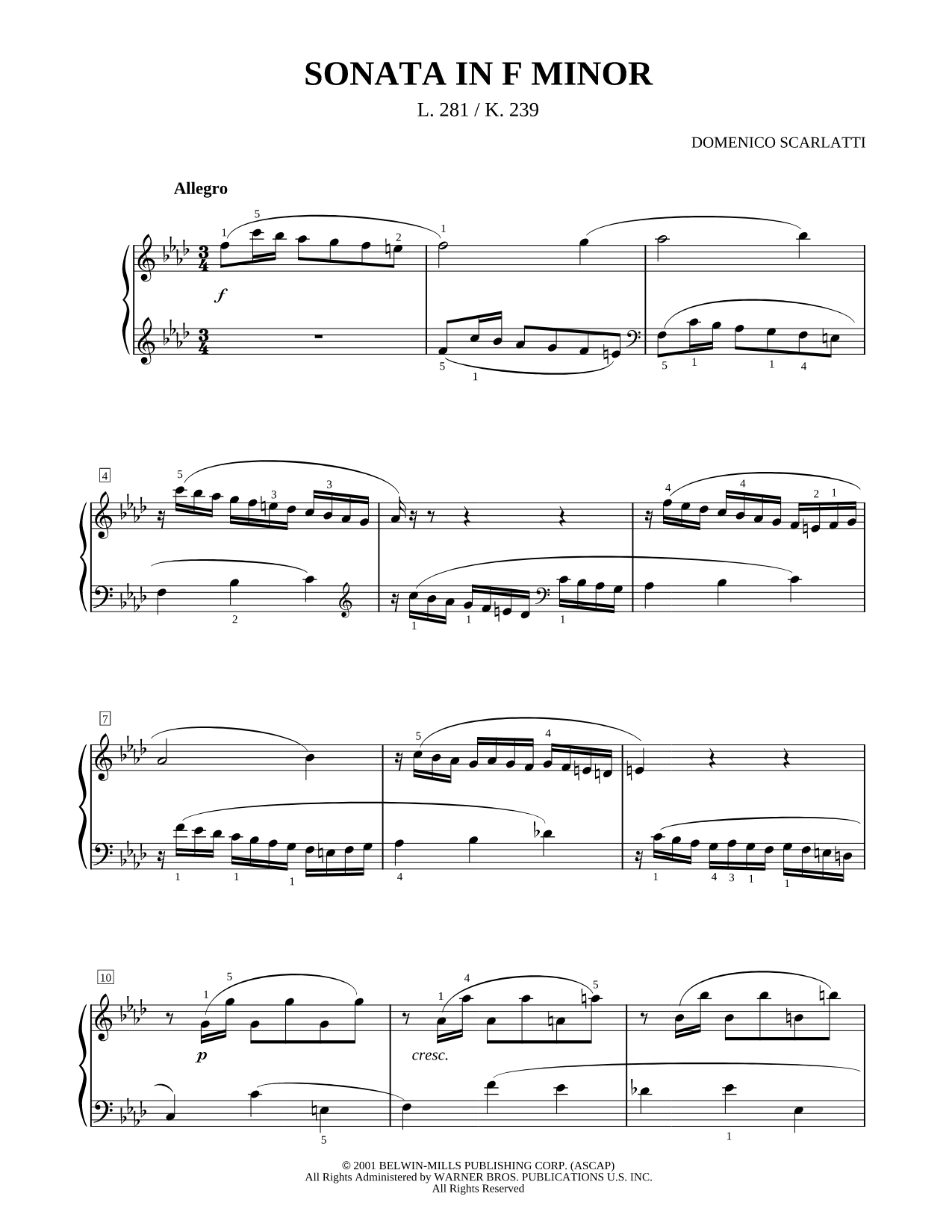 Sonata In F Minor