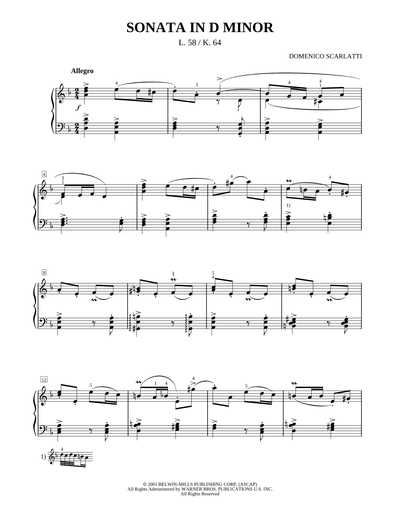 Sonata In D Minor