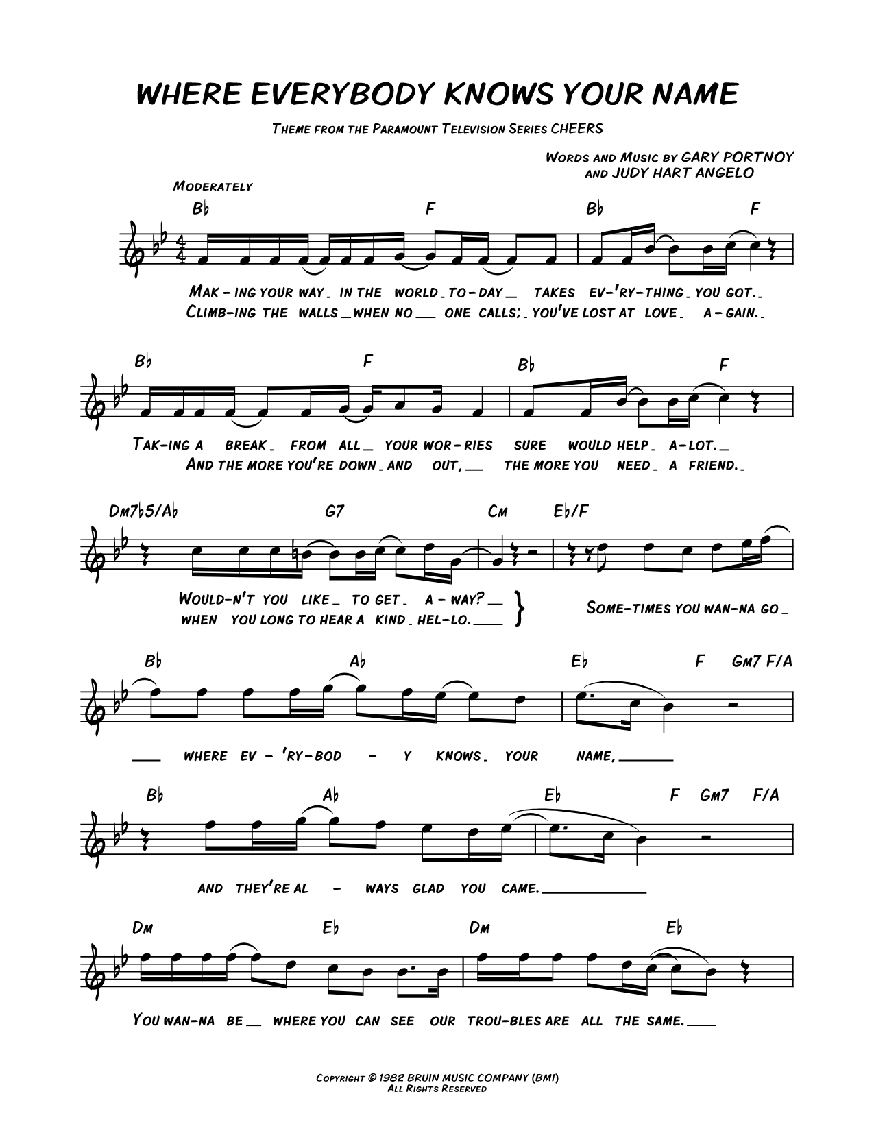 Theme from Cheers (Where Everybody Knows Your Name)