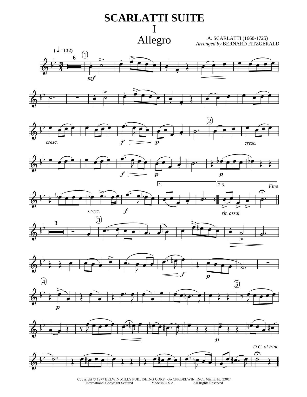 Scarlatti Suite - Trumpet