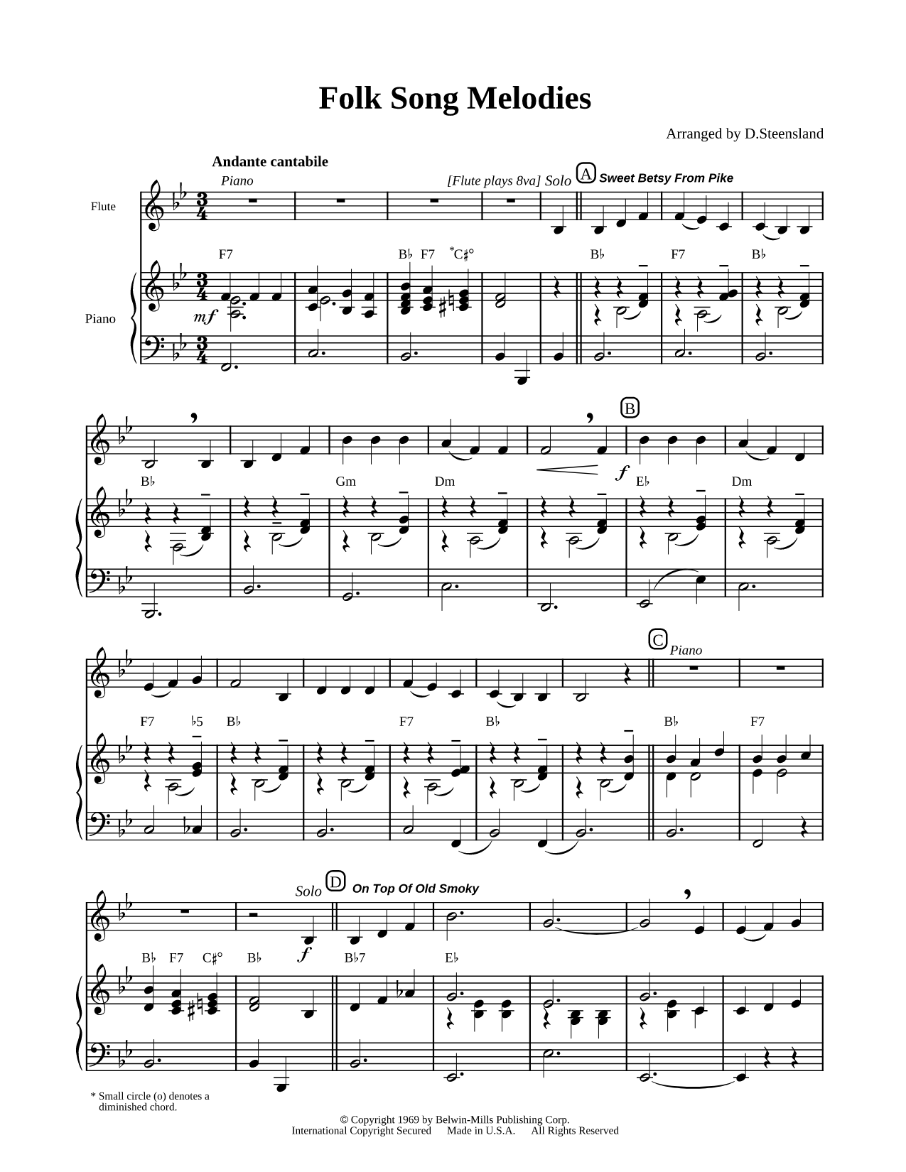 Folk Song Melodies
