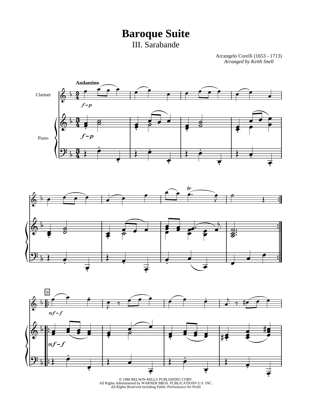III. Sarabande