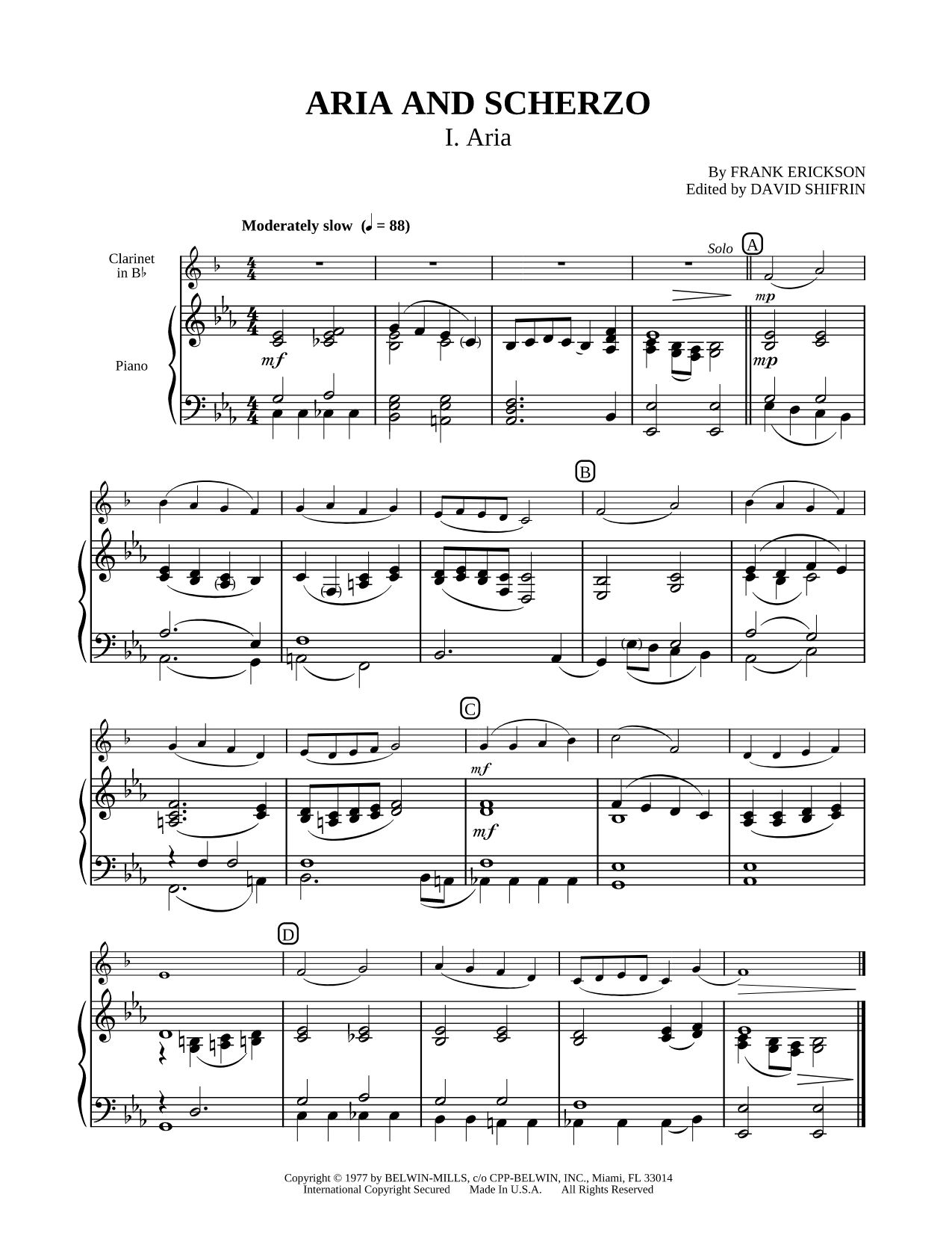 Aria and Scherzo