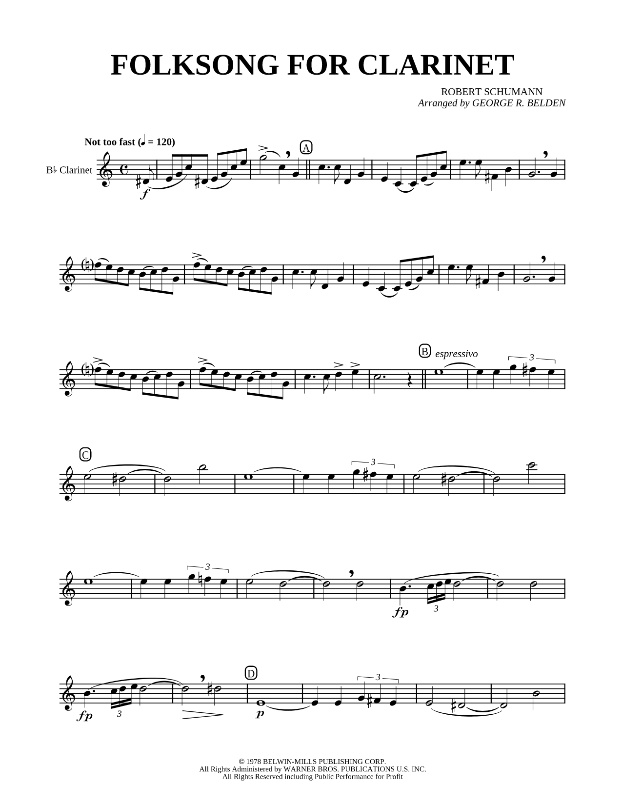 Folksong for Clarinet