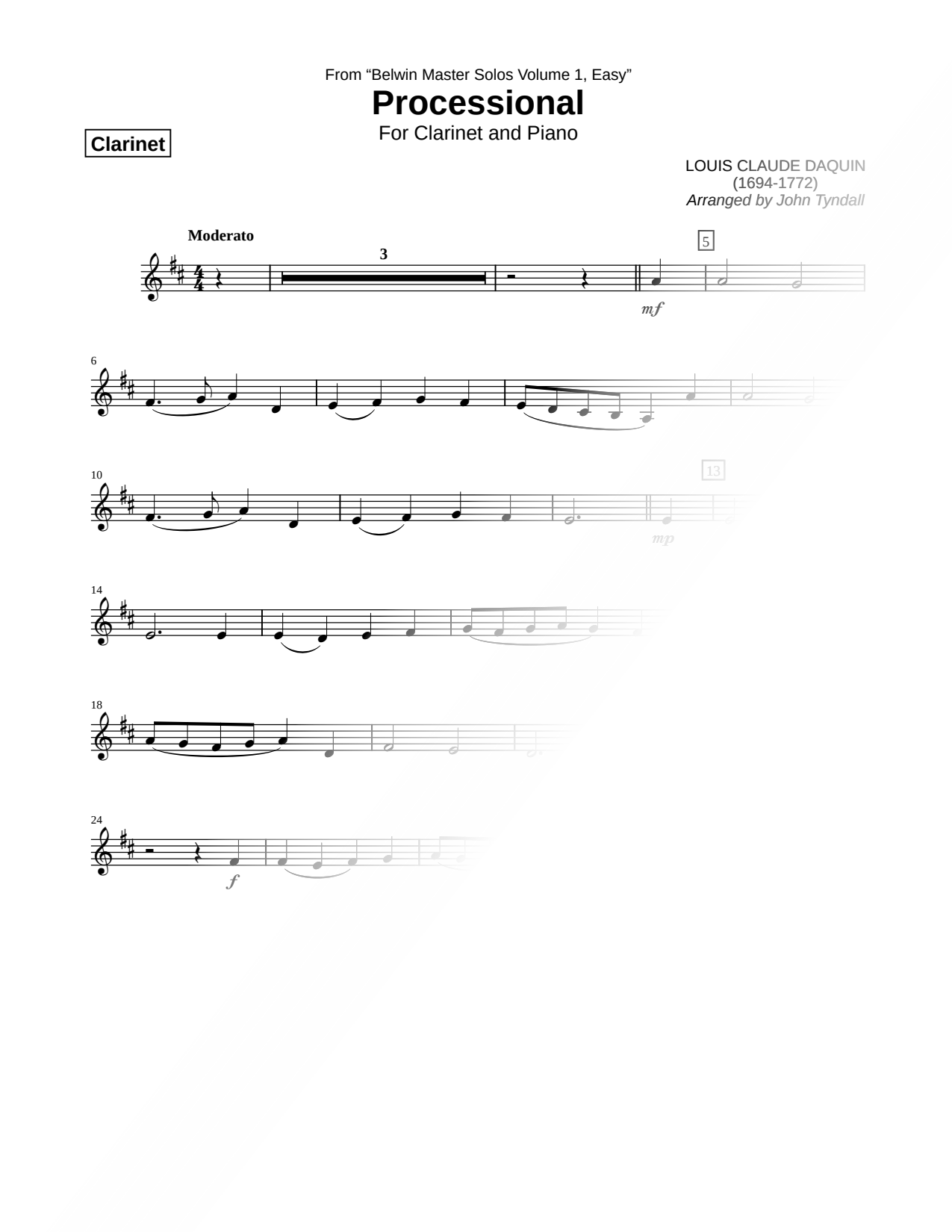 Processional - Clarinet