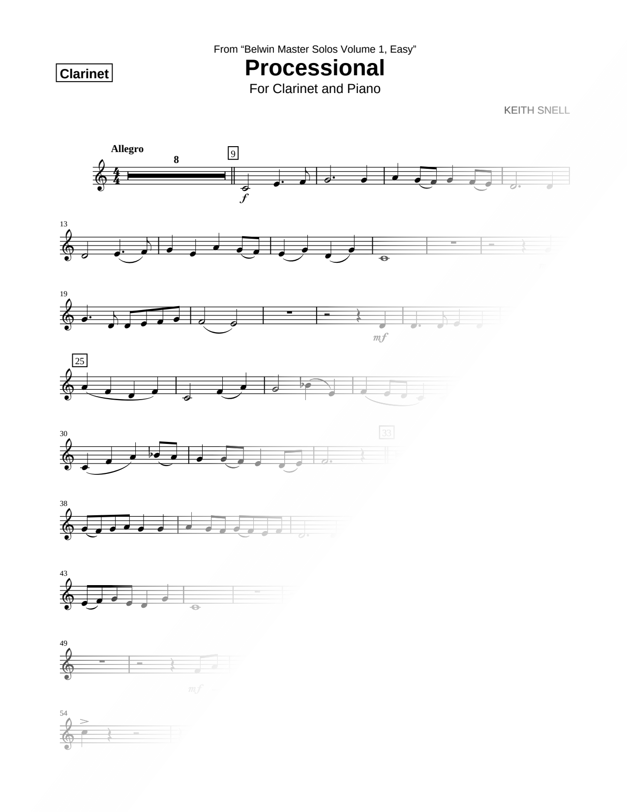 Processional - Clarinet