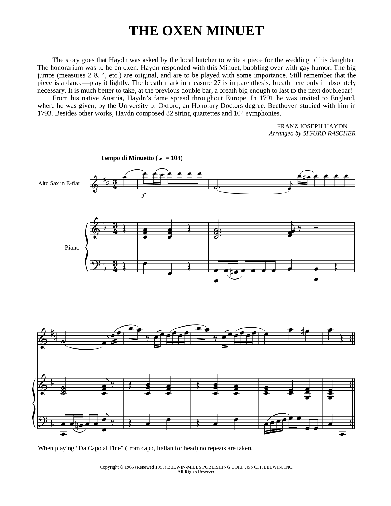 The Oxen Minuet