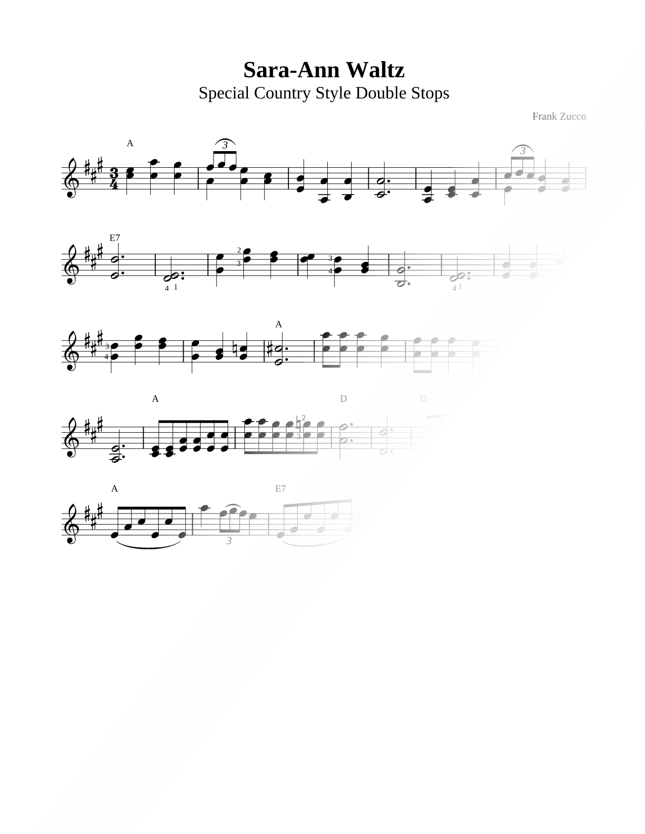 Sarah-Ann Waltz (With Double Stops)