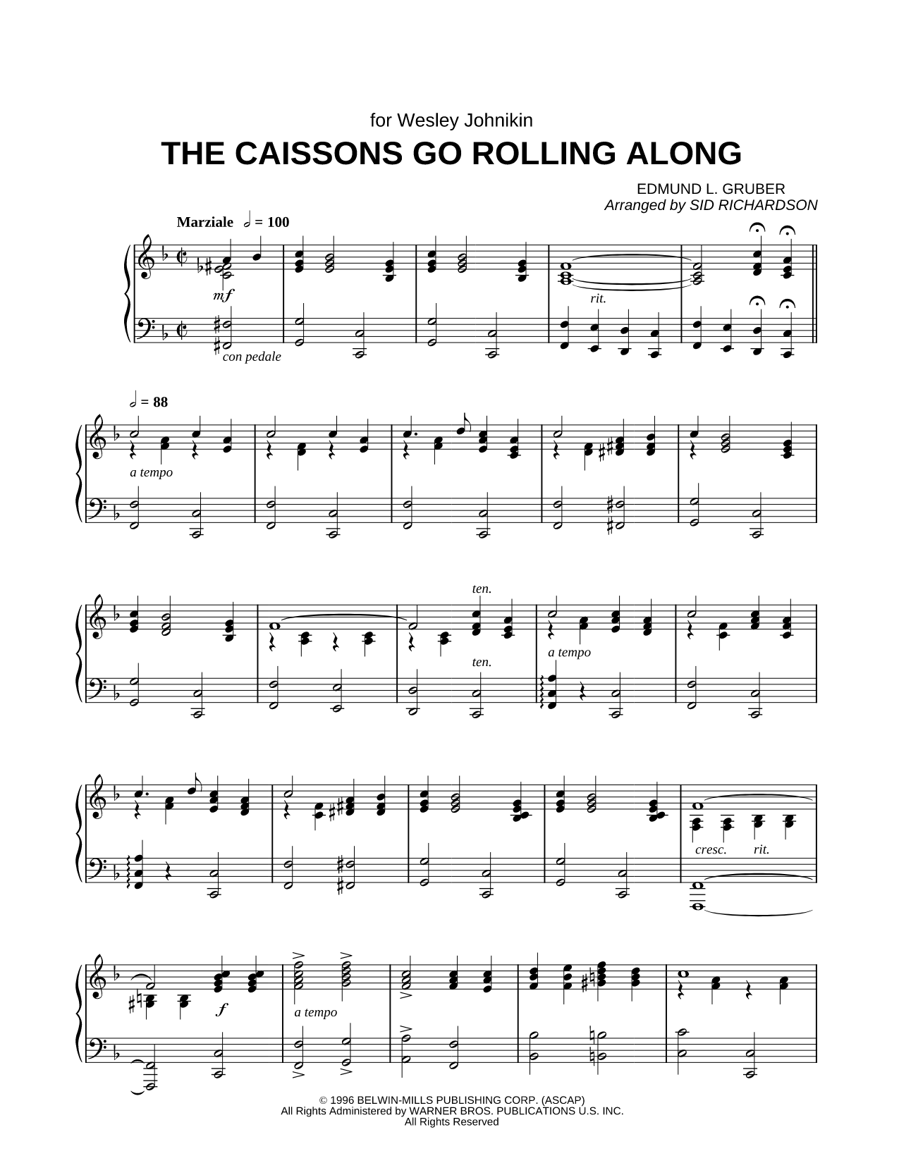 The Caissons Go Rolling Along