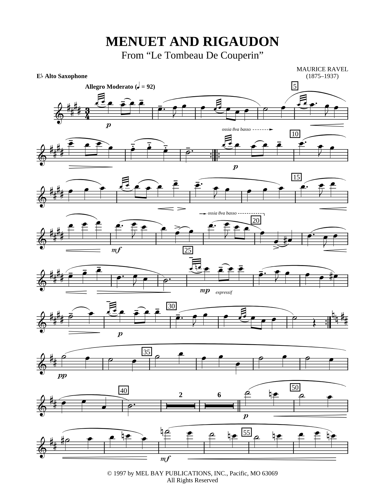 Le Tombeau de Couperin: Menuet and Rigaudon