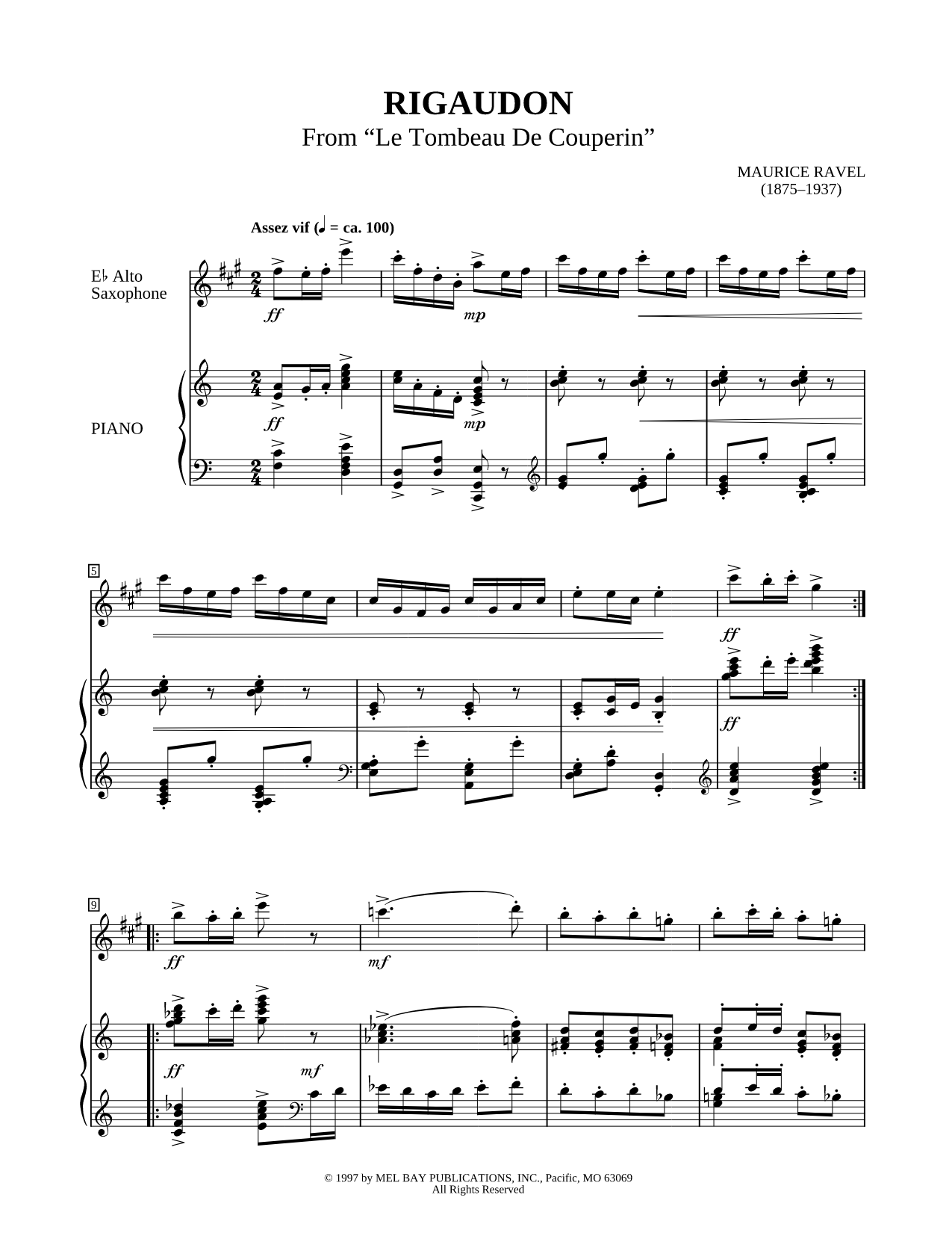 Le Tombeau de Couperin: Rigaudon