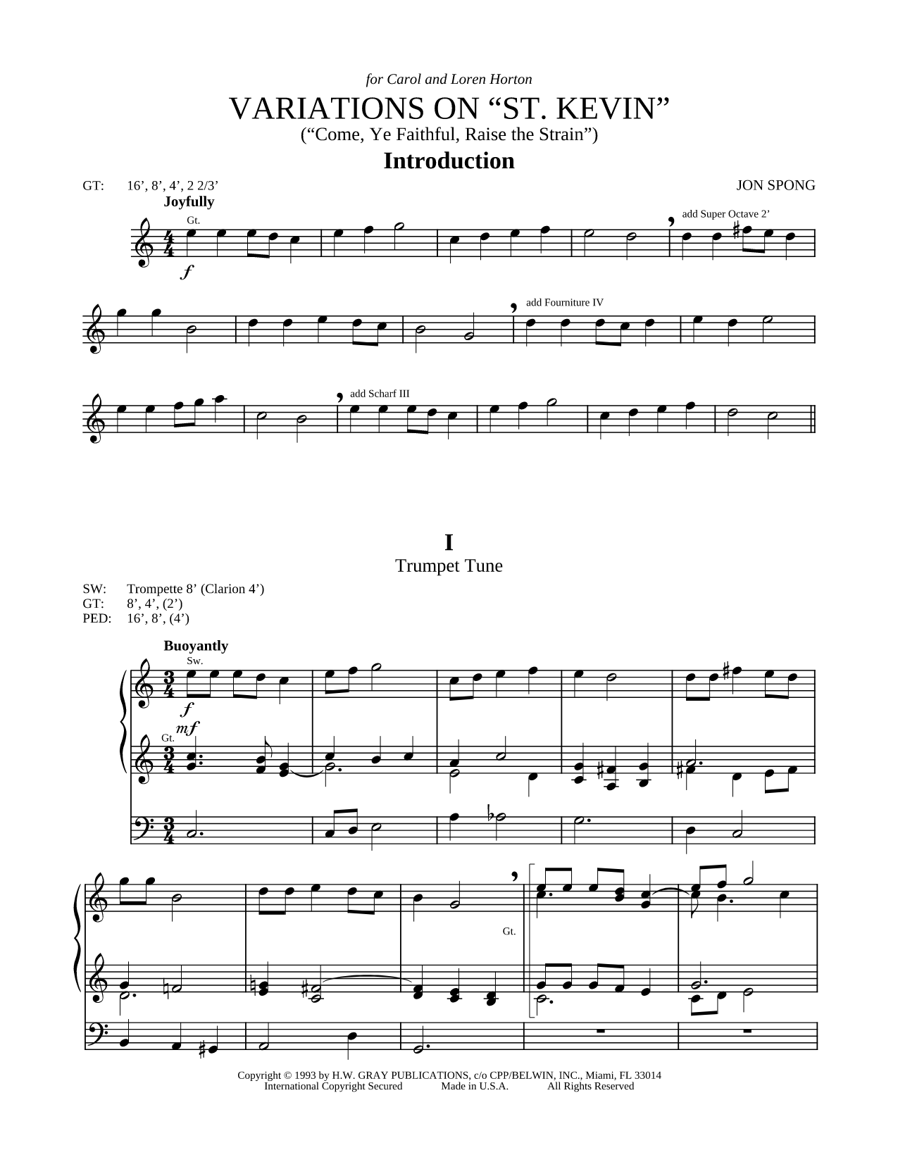 Introduction and I.Trumpet Tune