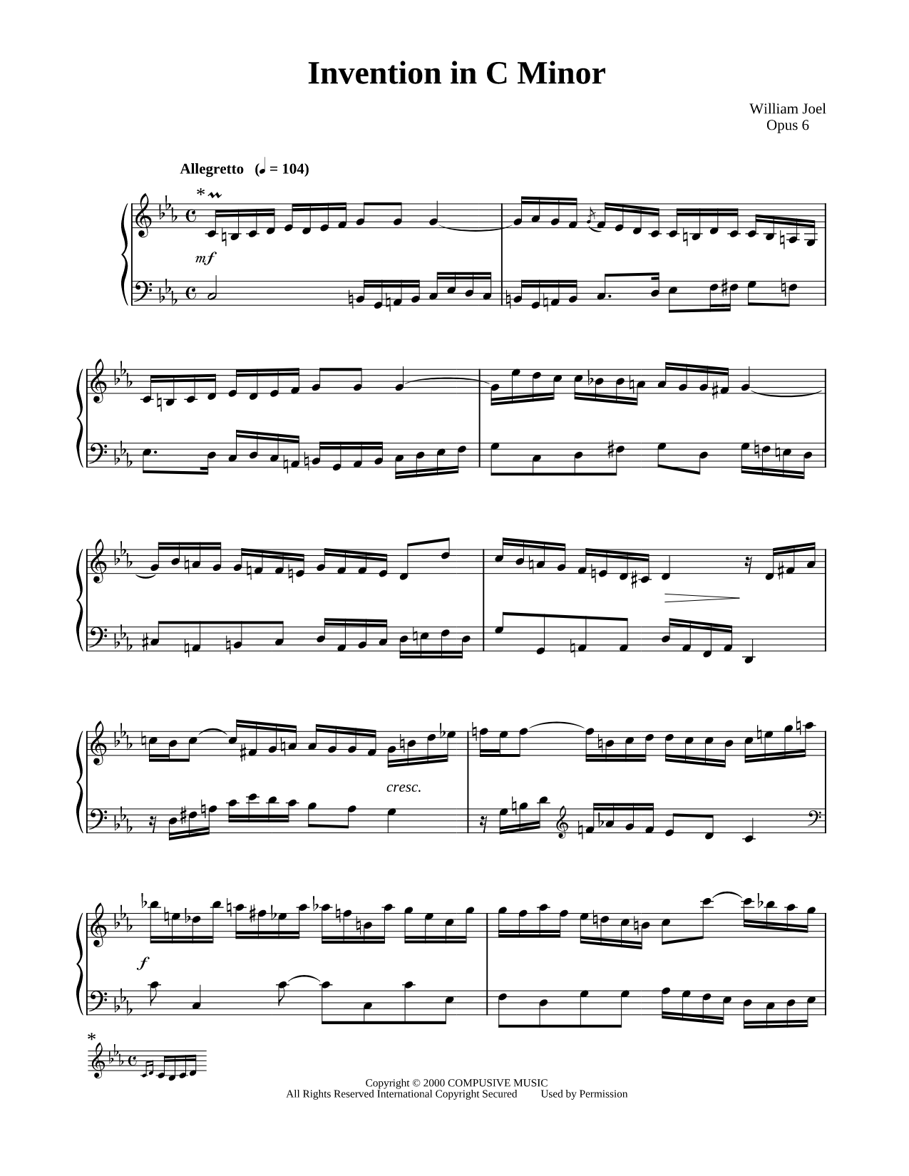 Invention In C Minor