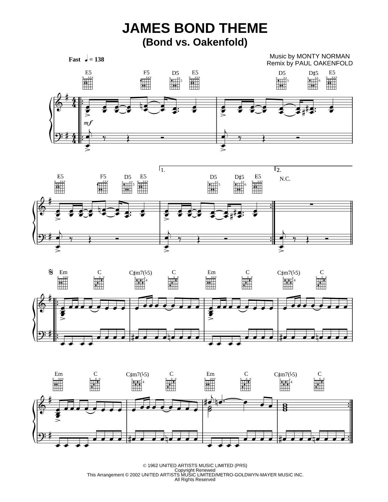 The James Bond Theme (Bond vs. Oakenfold)