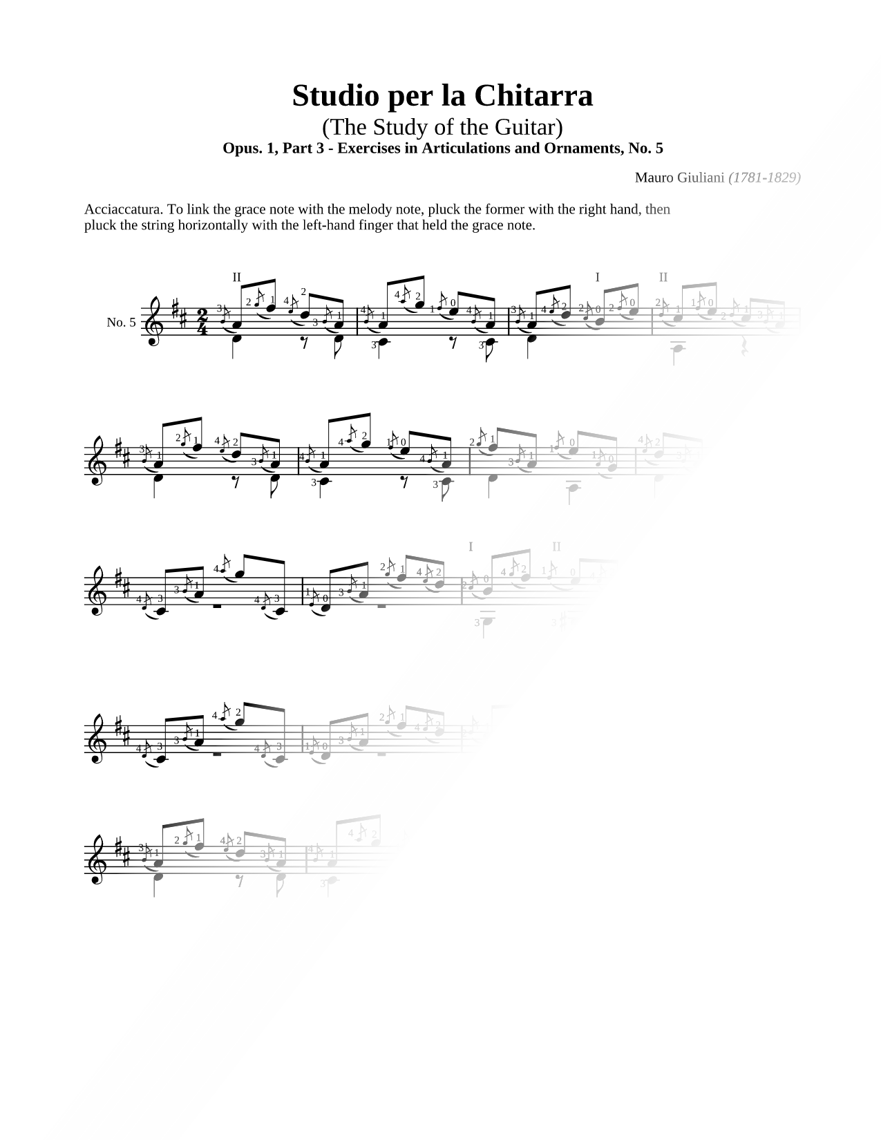 Exercises in Articulation and Ornaments, No. 5