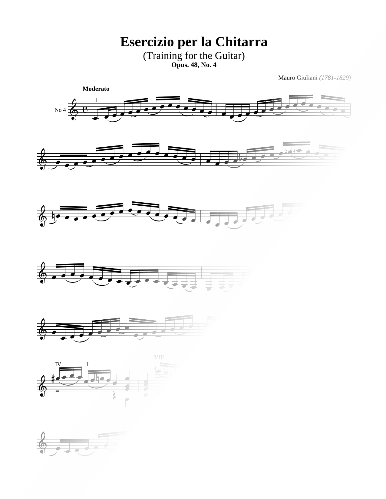 Esercizio Per La Chitarra No. 4