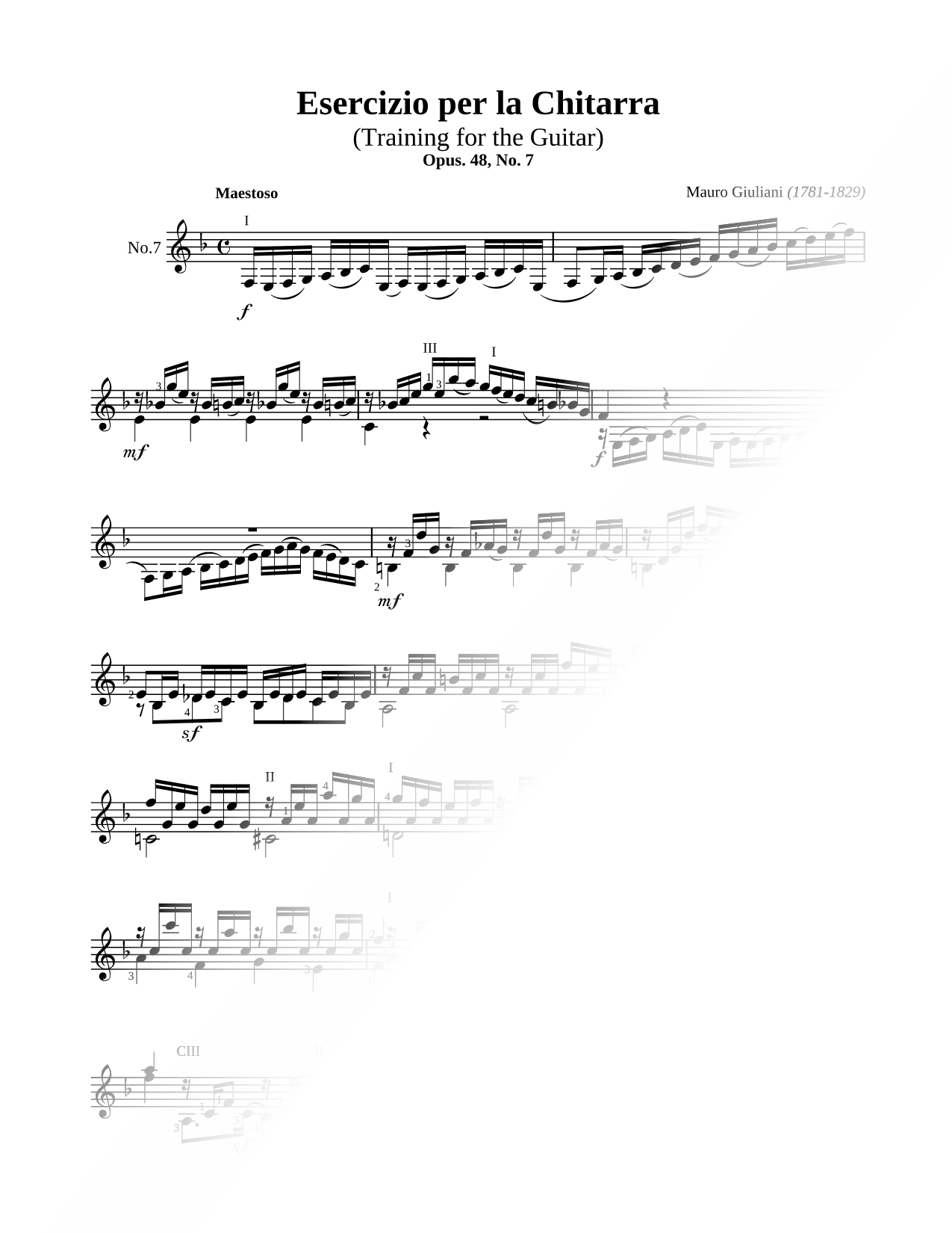 Esercizio Per La Chitarra No. 7