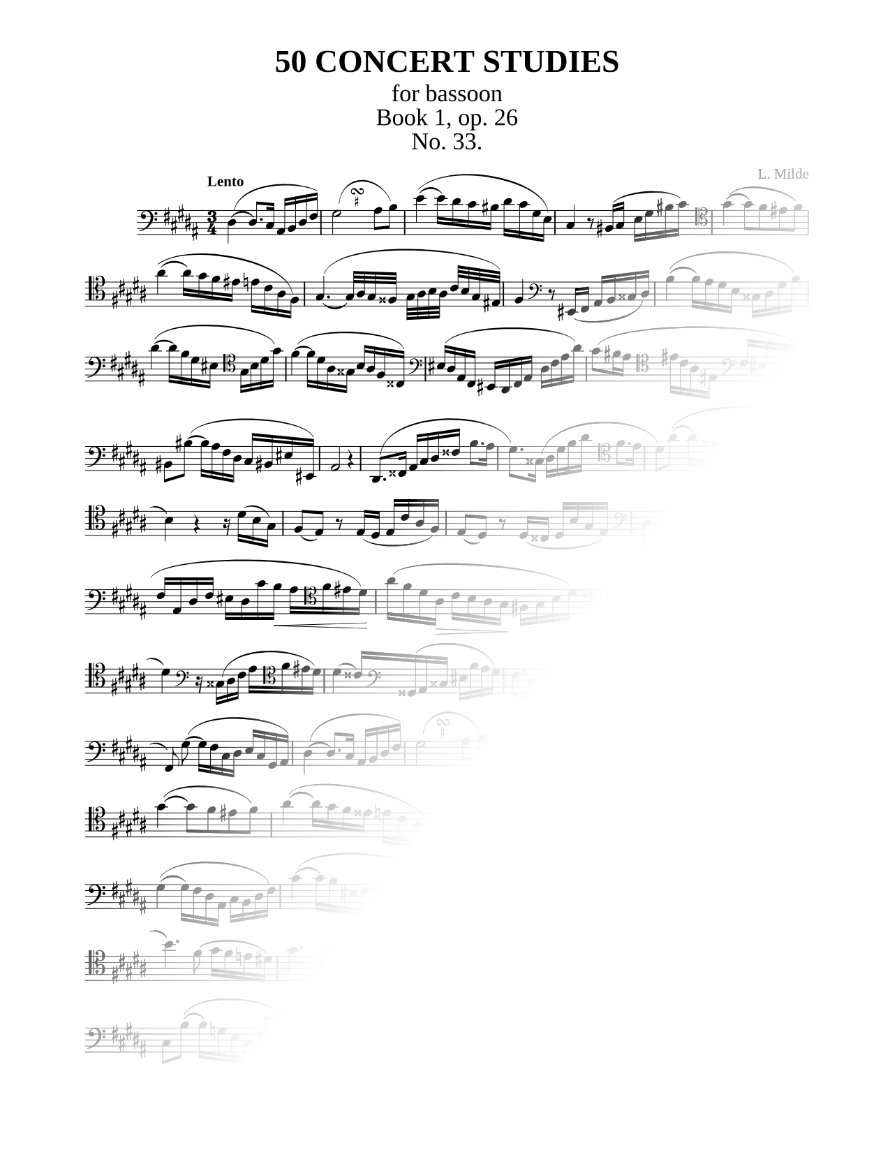 50 Concert Studies For Bassoon - Book 1, No. 33
