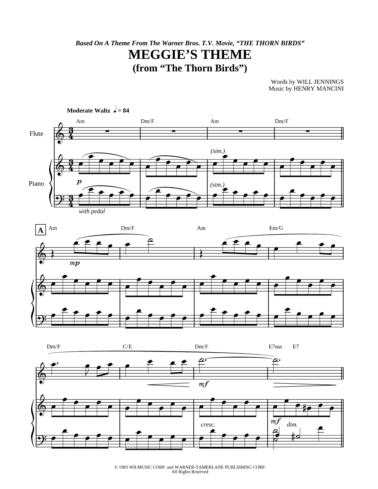Meggie's Theme From "The Thorn Birds"