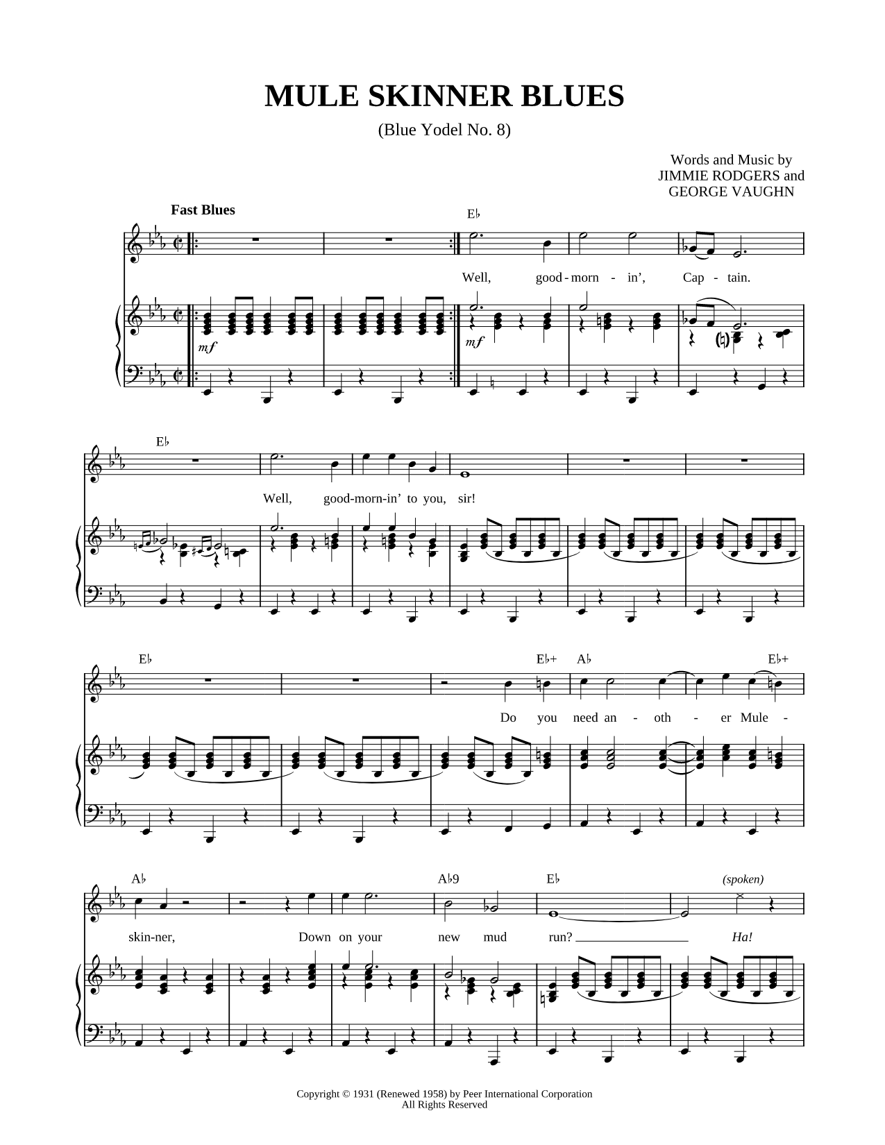 Mule Skinner Blues