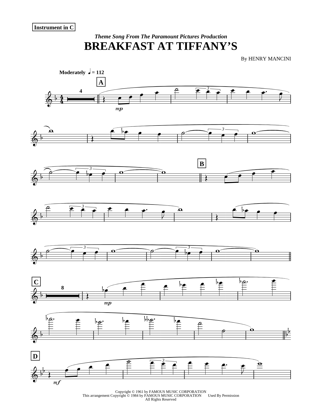 Breakfast at Tiffany's - Flute