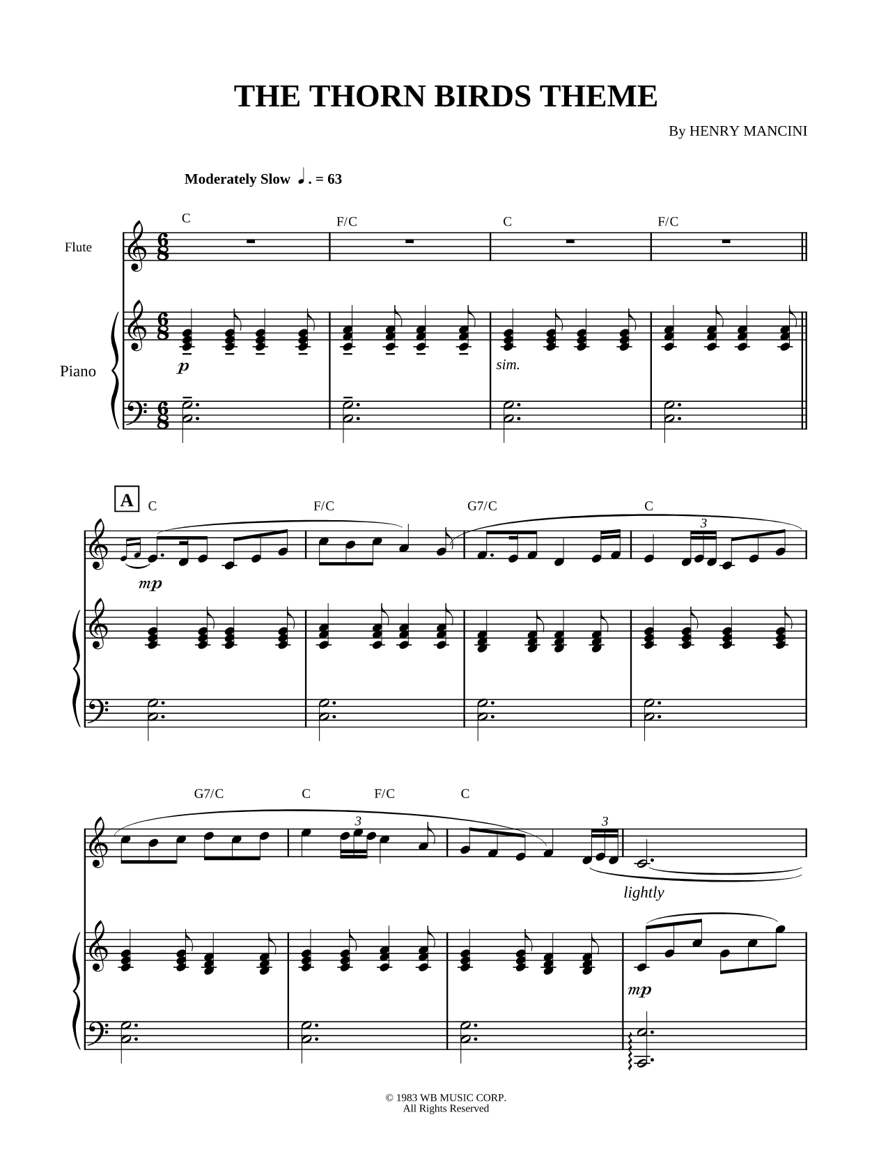 The Thorn Birds Theme