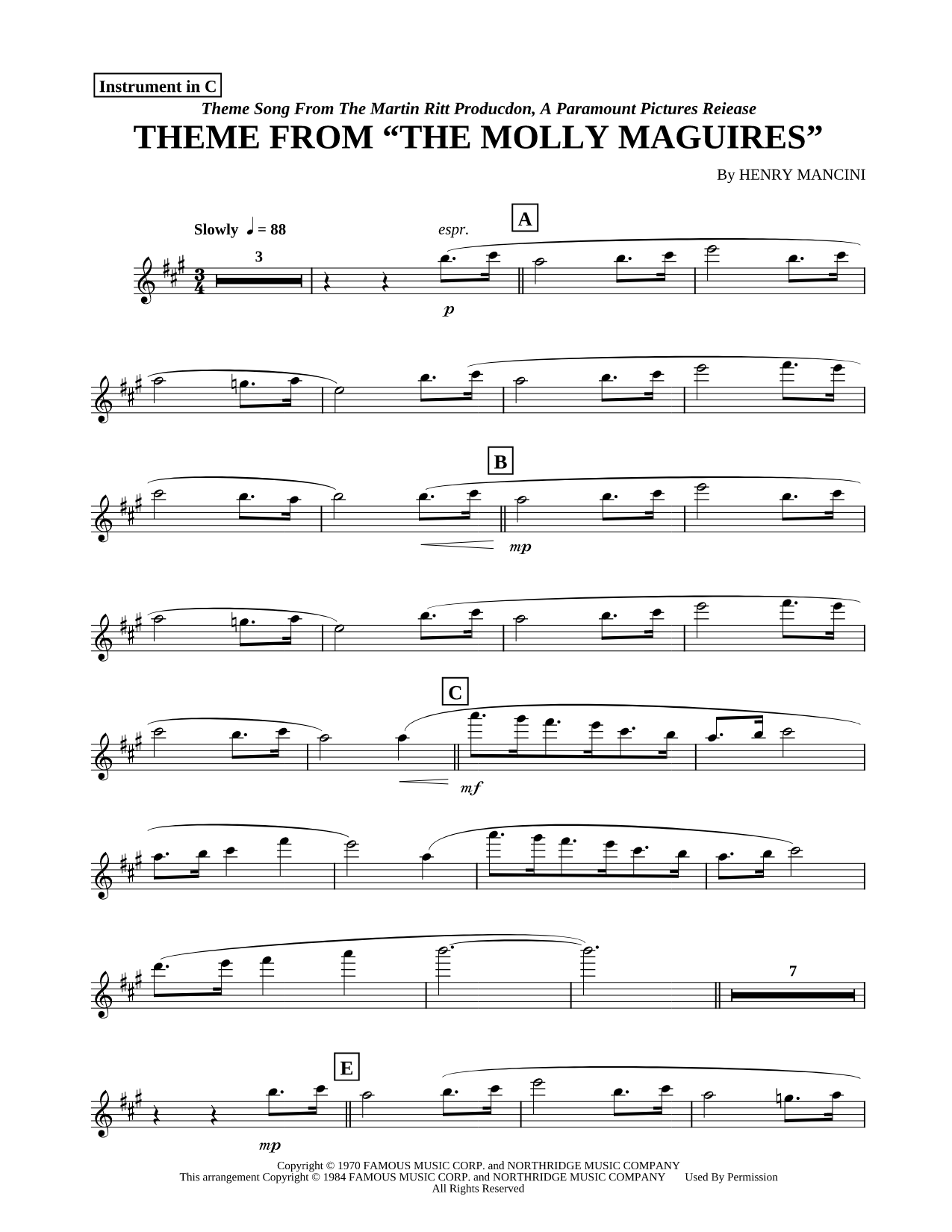 Theme from The Molly Maguires