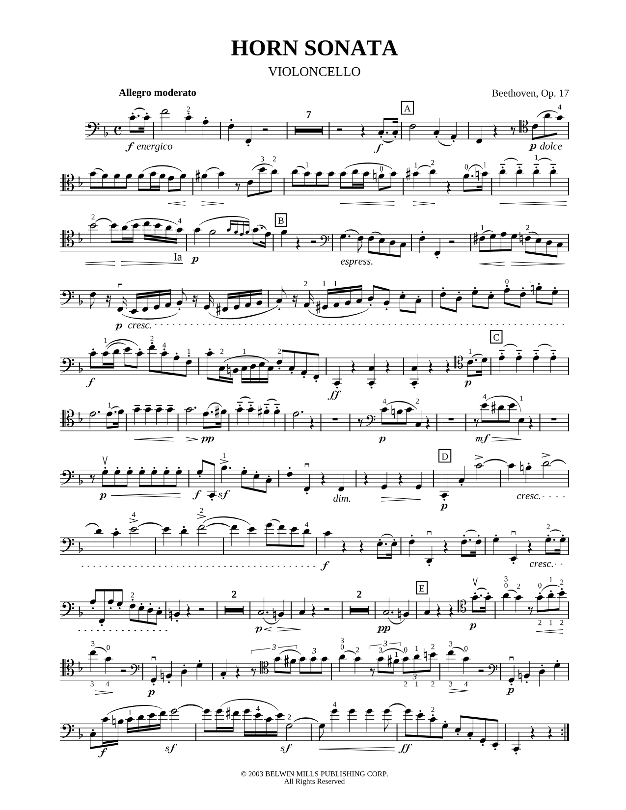 Horn Sonata, Op. 17