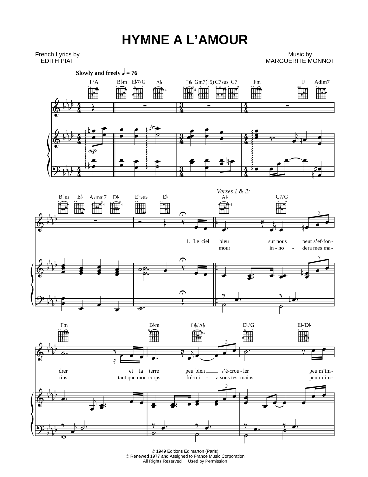 Hymne a L'Amour