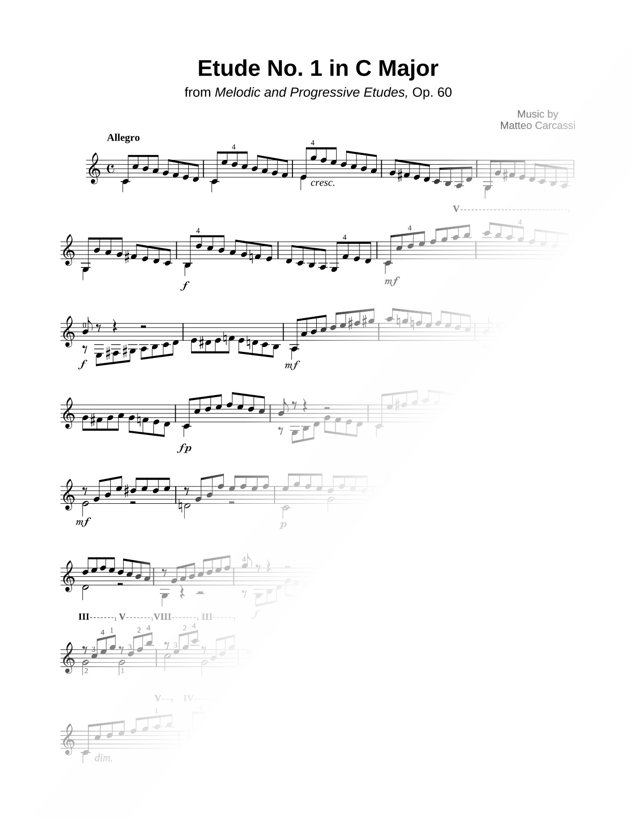 Etude No. 1 in C Major