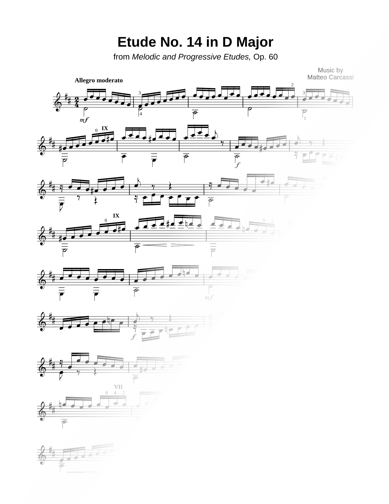 Etude No.14 in D Major