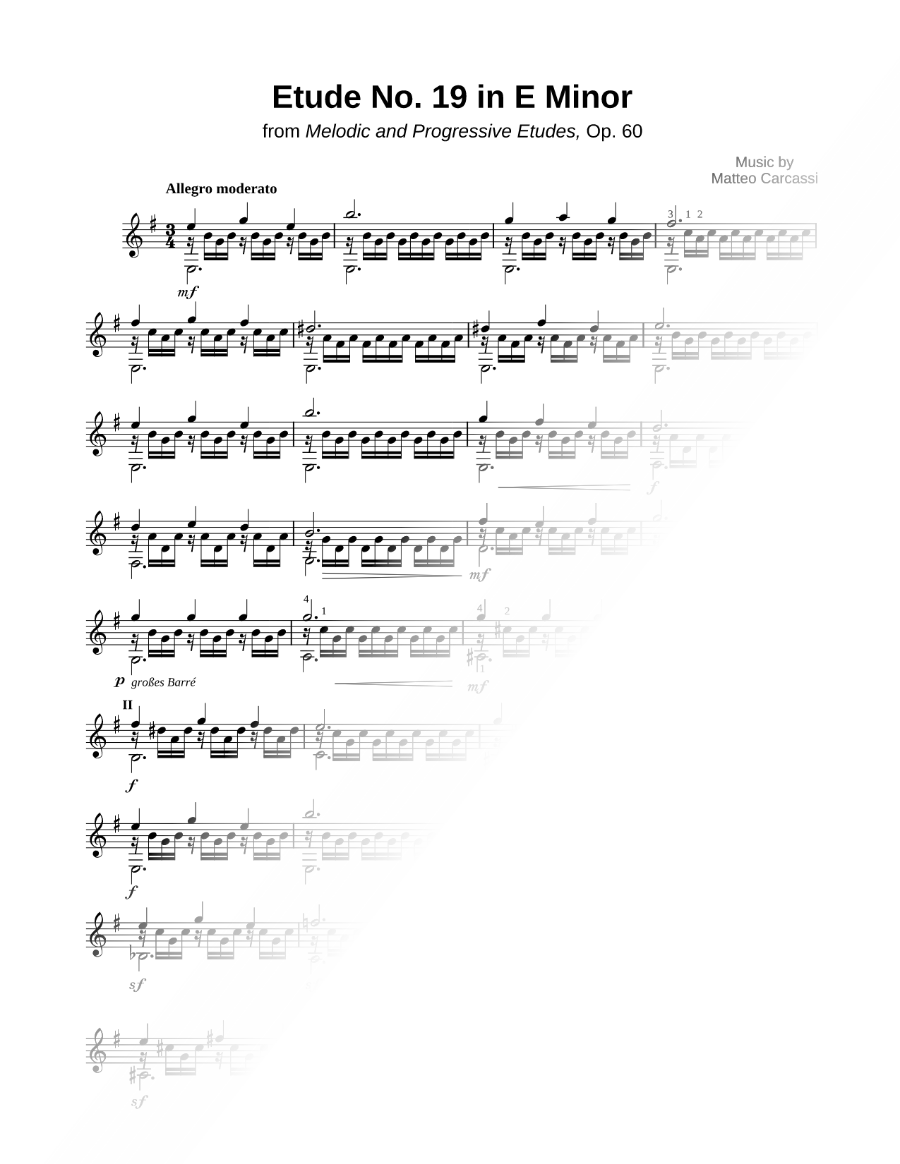 Etude No.19 in E Minor