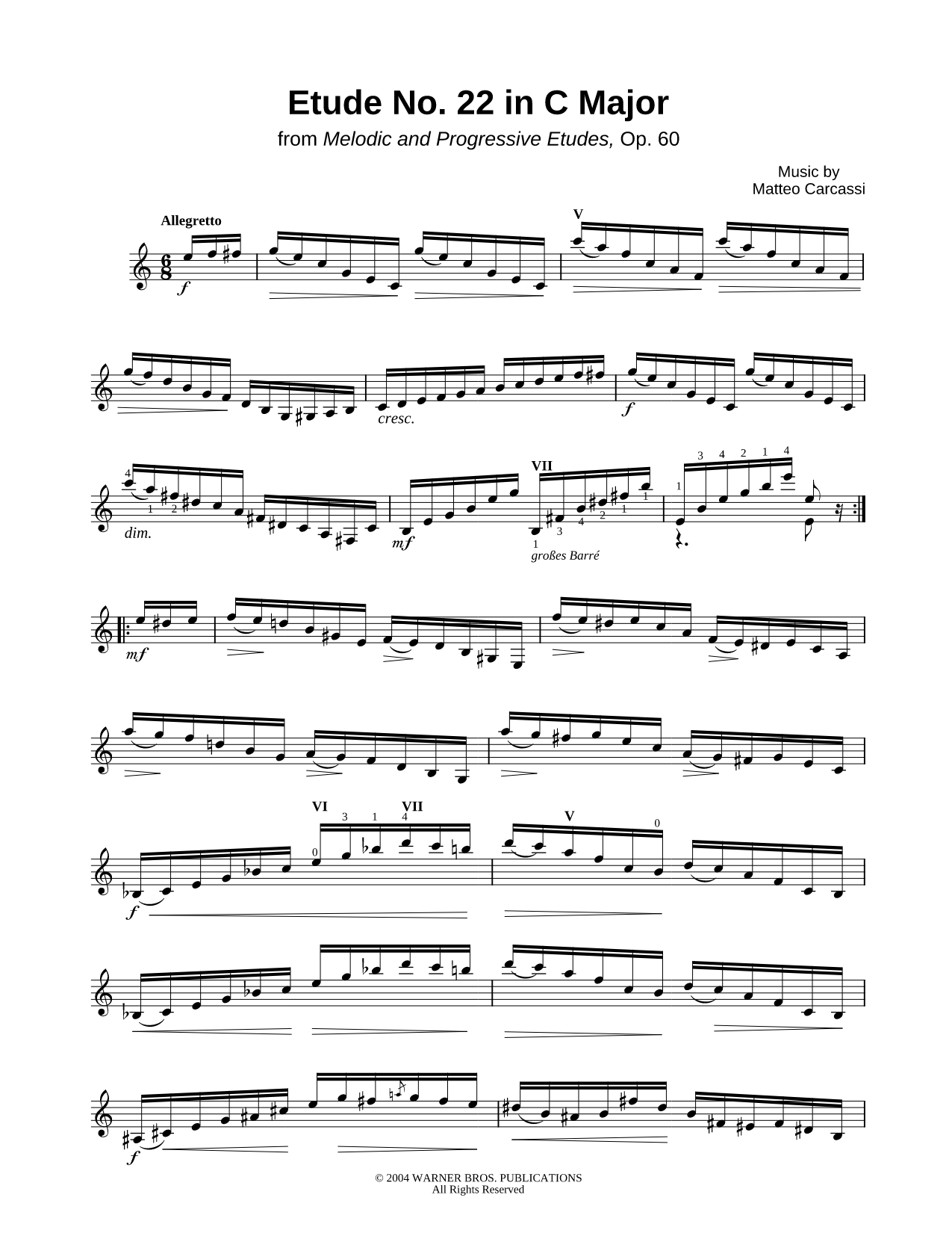 Etude No.22 in C Major