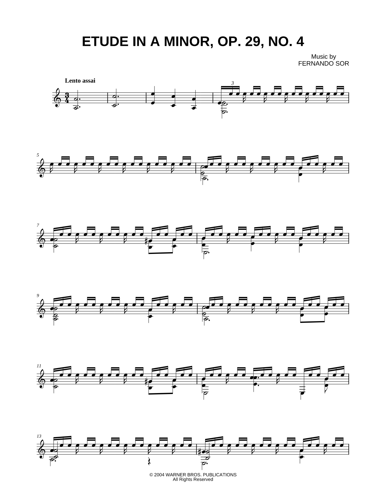 Etude in A Minor, Op. 29, No. 4