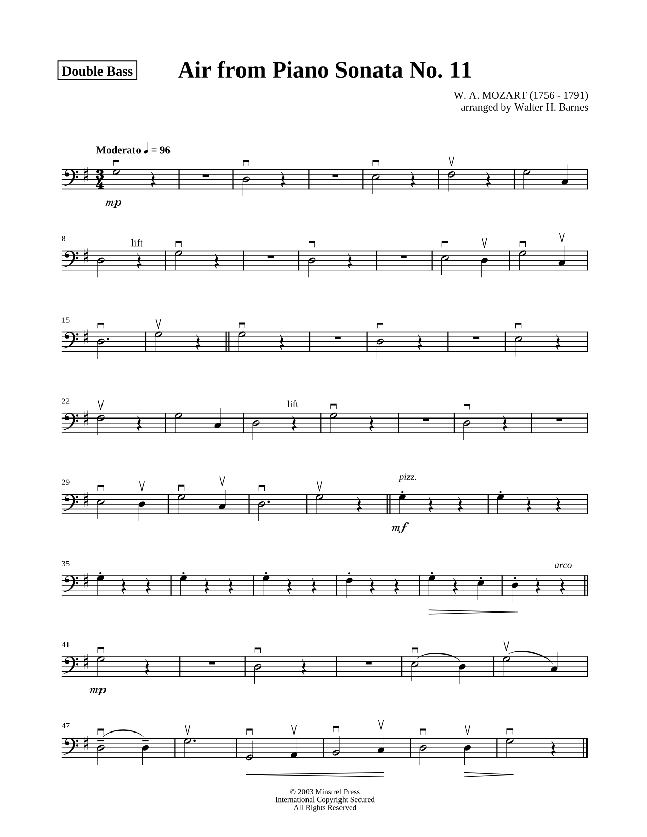 Air From Piano Sonata No. 11