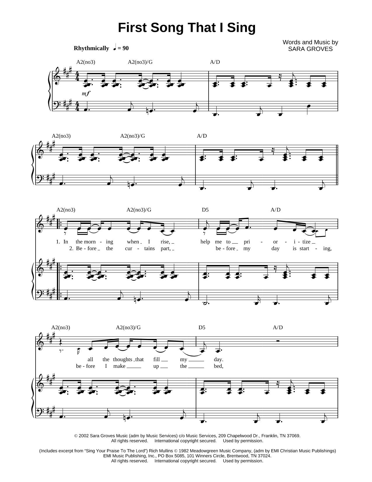 First Song That I Sing