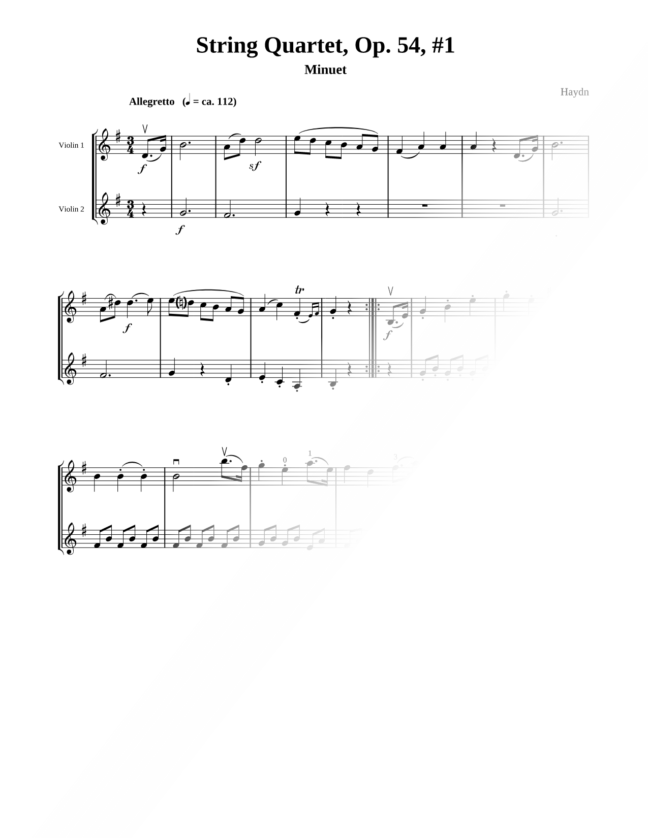 String Quartet, Op. 54, #1