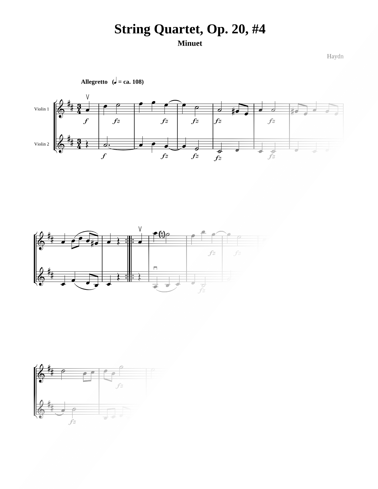 String Quartet, Op. 20, #4