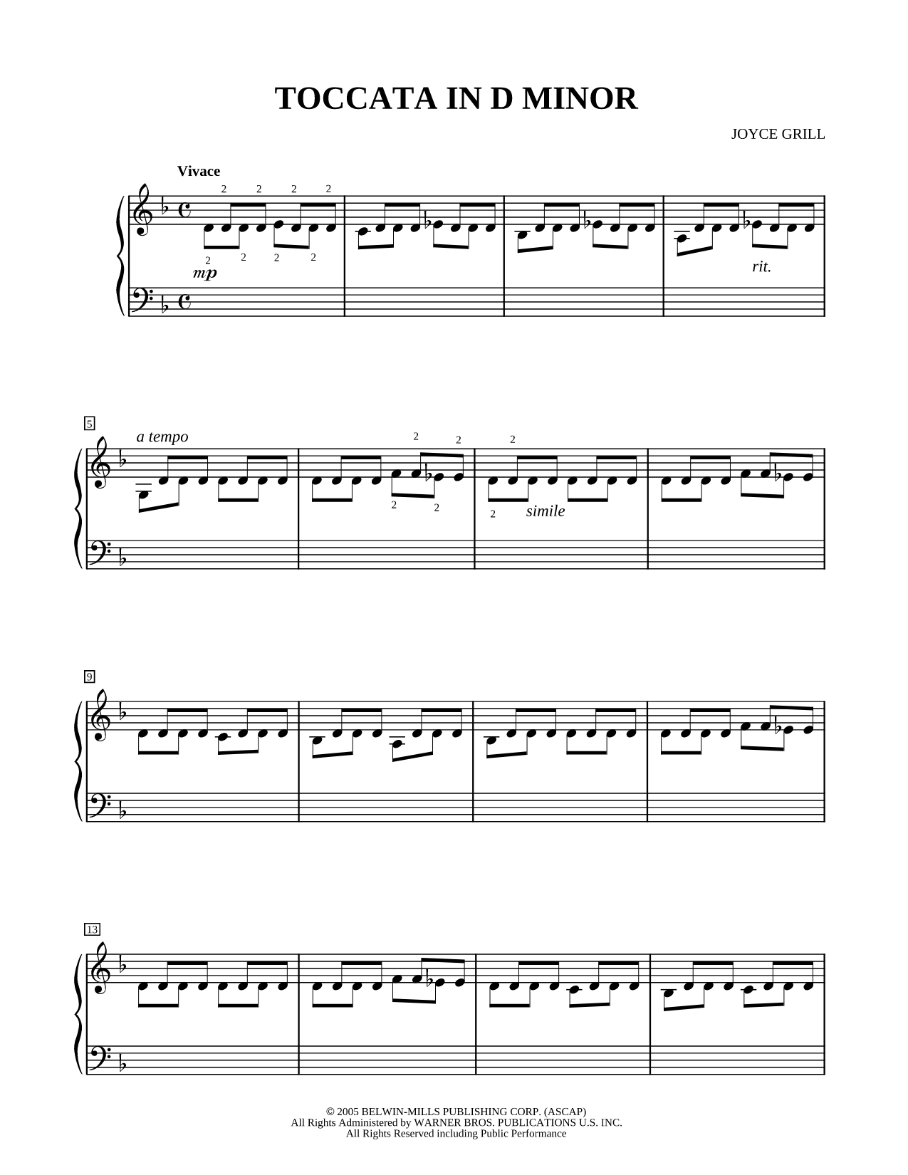 Toccata In D Minor