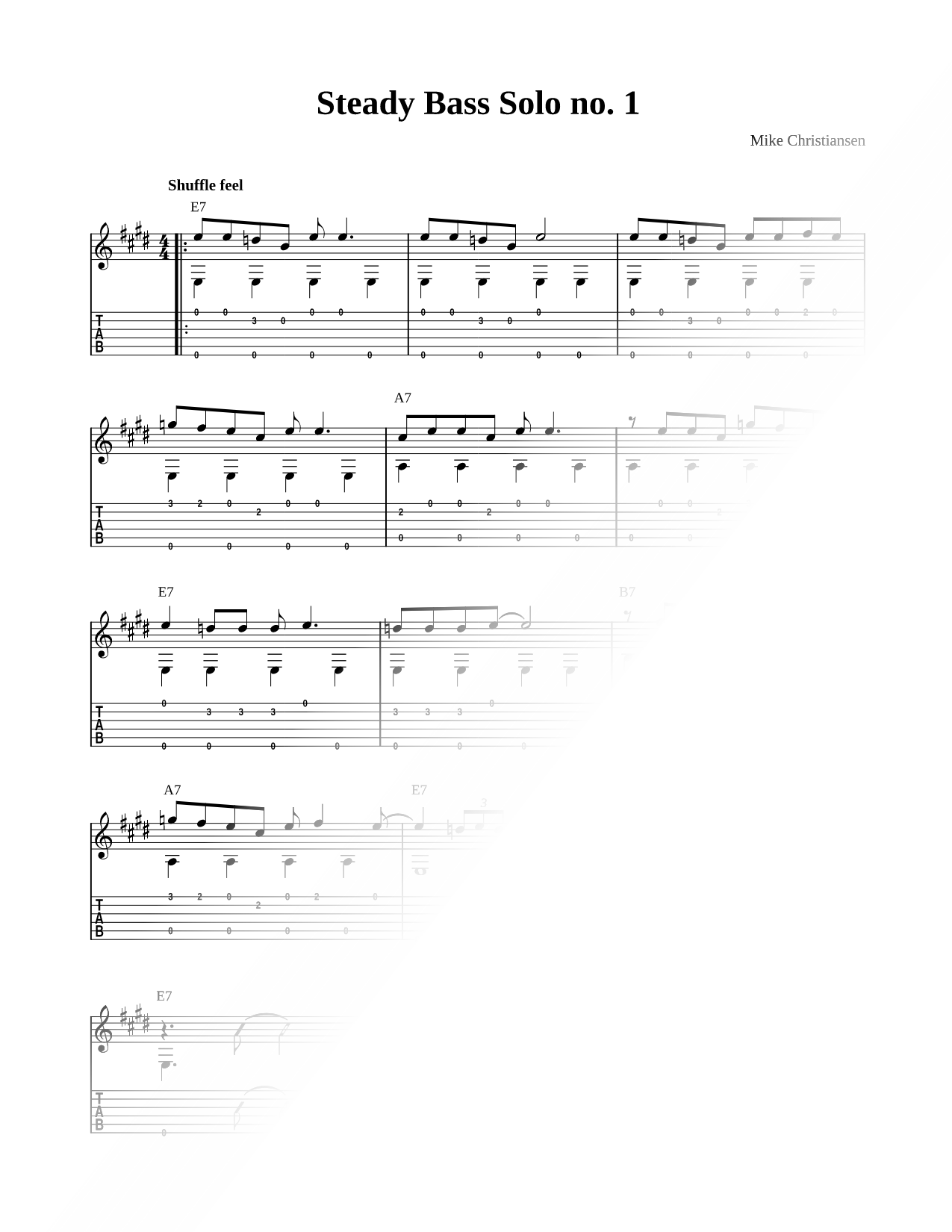 Steady Bass Solo No. 1