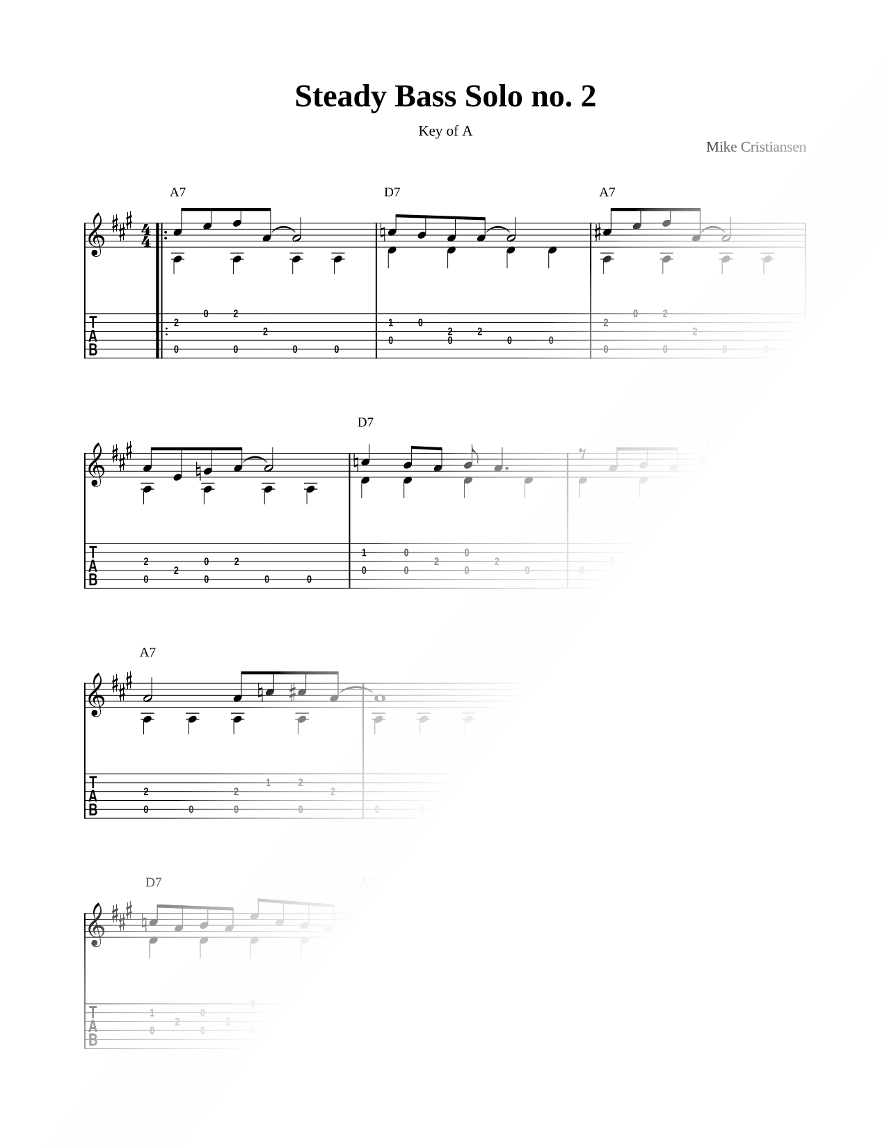 Steady Bass Solo No. 2