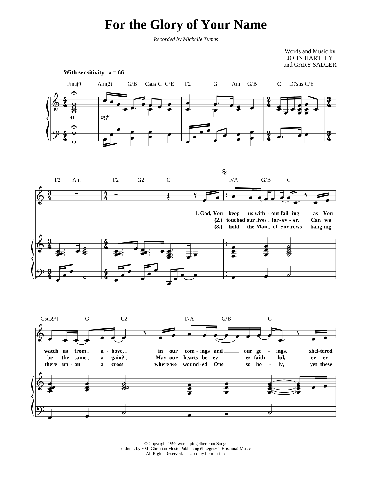 For the Glory of Your Name