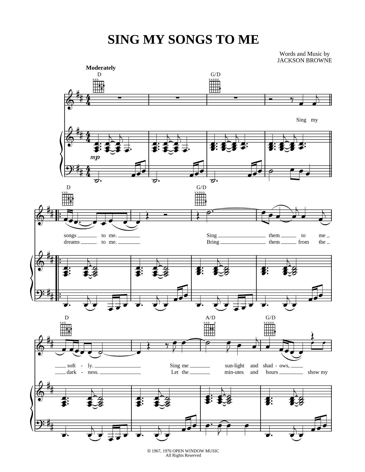 Sing My Songs to Me