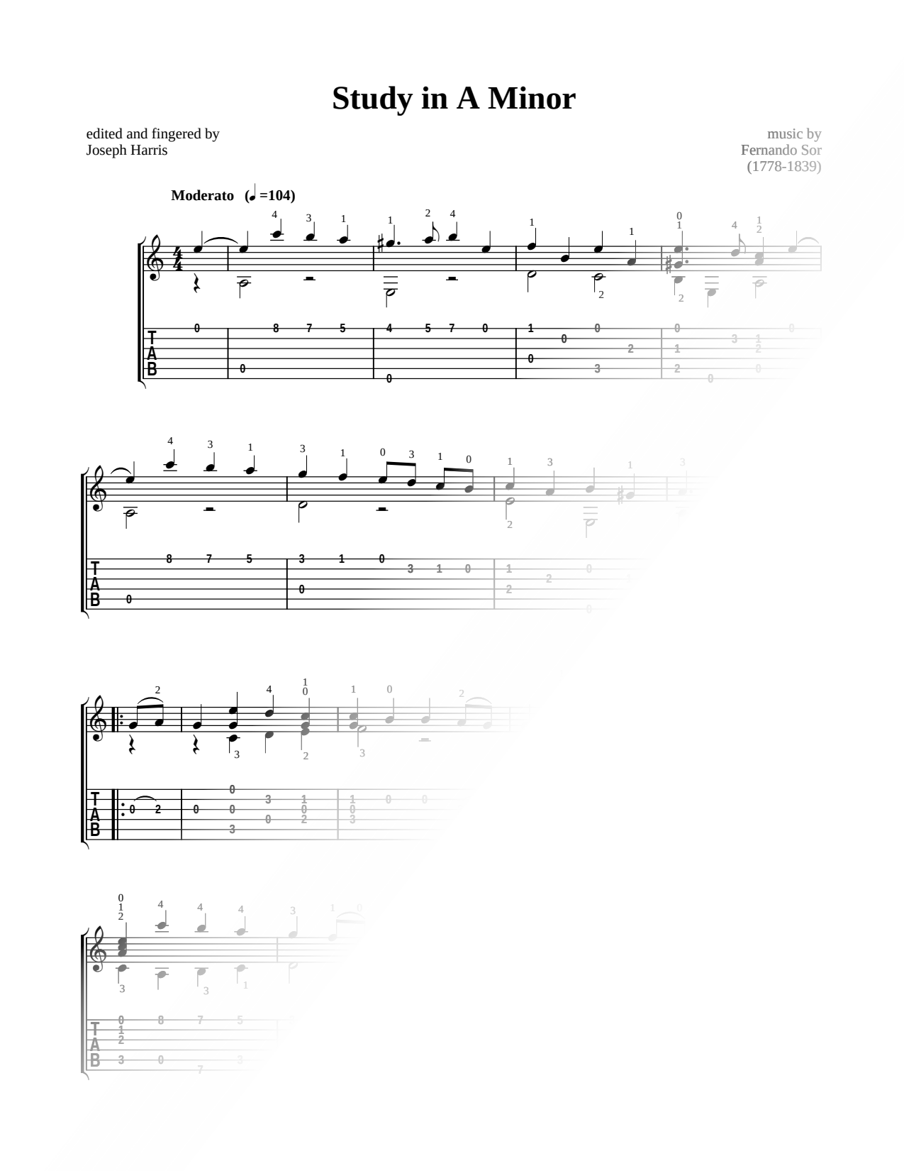 Study In A Minor
